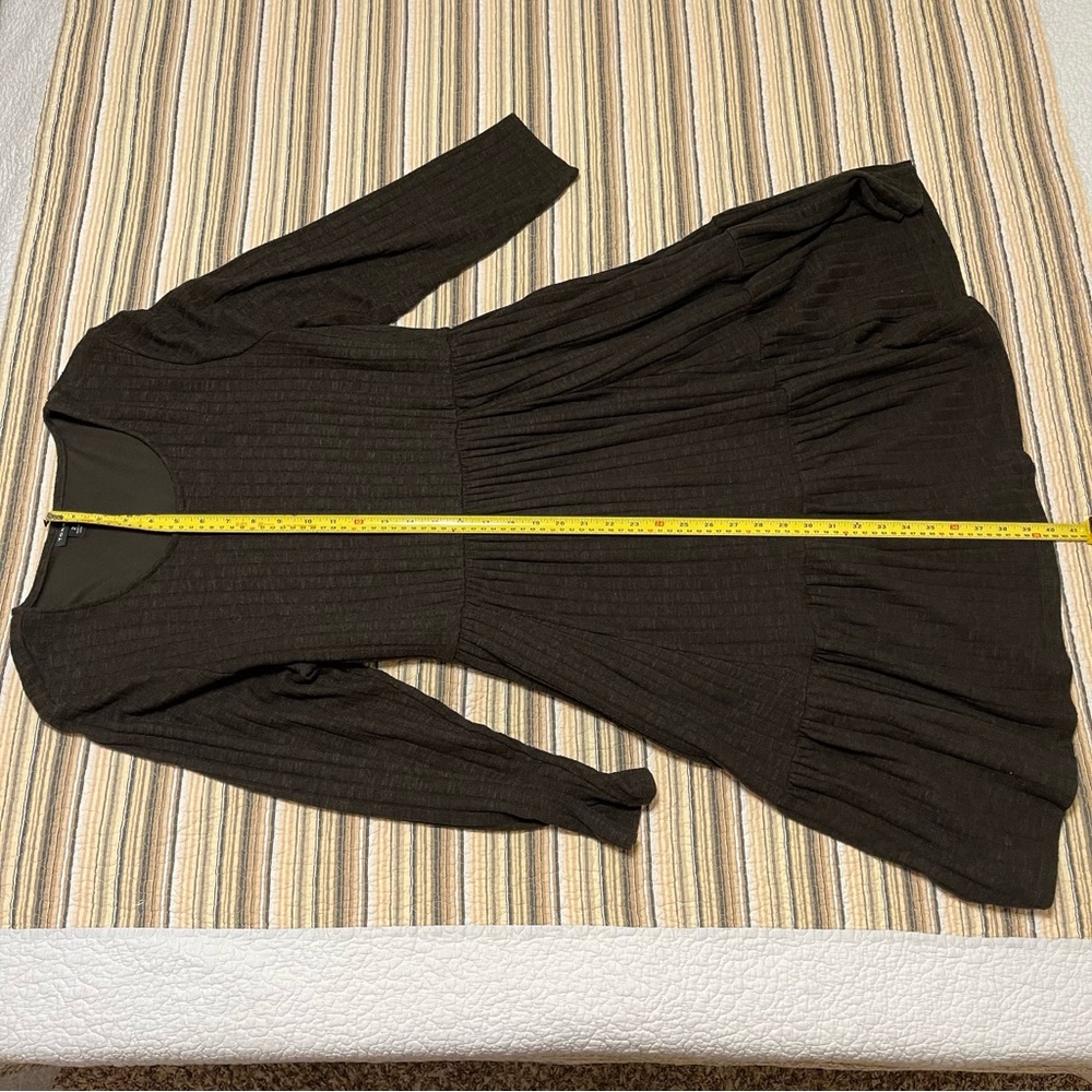 Torrid Women's Charcoal Long Sleeve Knit Dress - Size 2 (18/20) - Picture 6 of 8